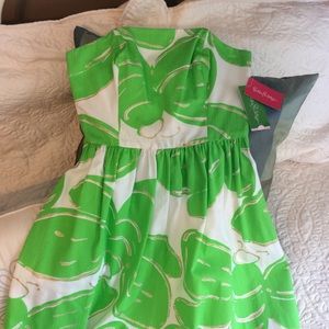 Clearance! NWT Lilly Pulitzer Strapless Dottie Dress 0